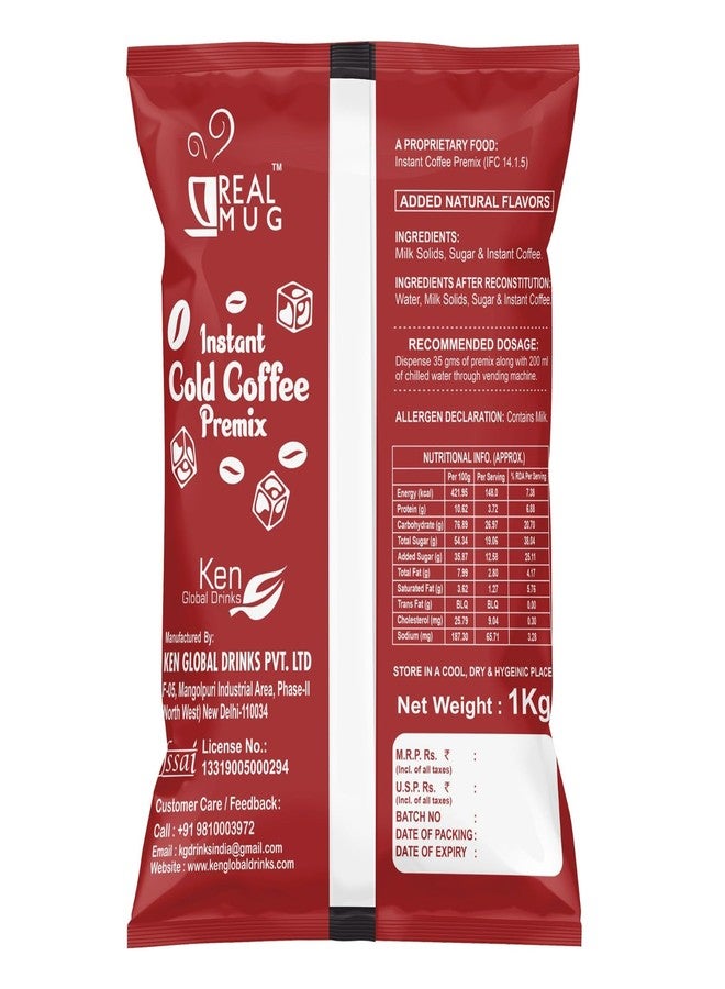 Real Mug مزيج قهوة باردة سريعة التحضير من ريال ماج | مسحوق قهوة باردة جاهز للخلط | أضف الماء البارد فقط | نكهة مميزة للمقاهي | مناسب للسفر | عبوة 1 كجم | نباتي 100% | قهوة باردة - Image 3