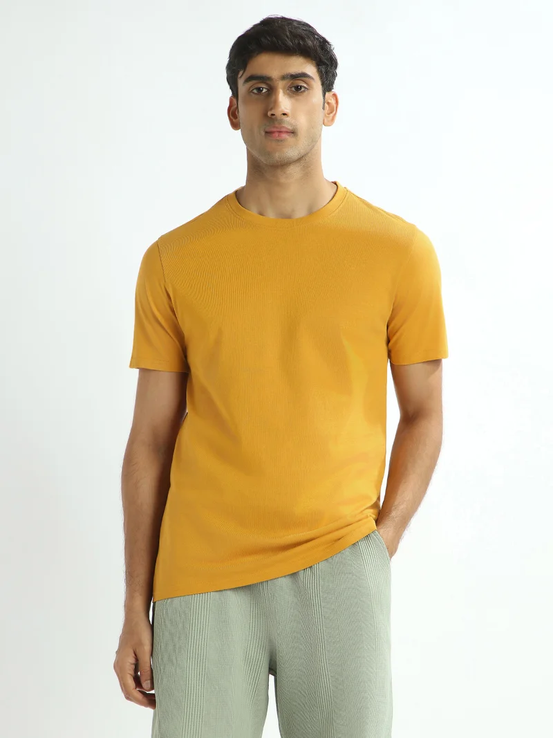 نوبيرو Nobero 100% Cotton T Shirts for Men Stylish | Regular Fit | Solid T Shirts for Men 180 GSM Combed Cotton | Round Neck Half Sleeve