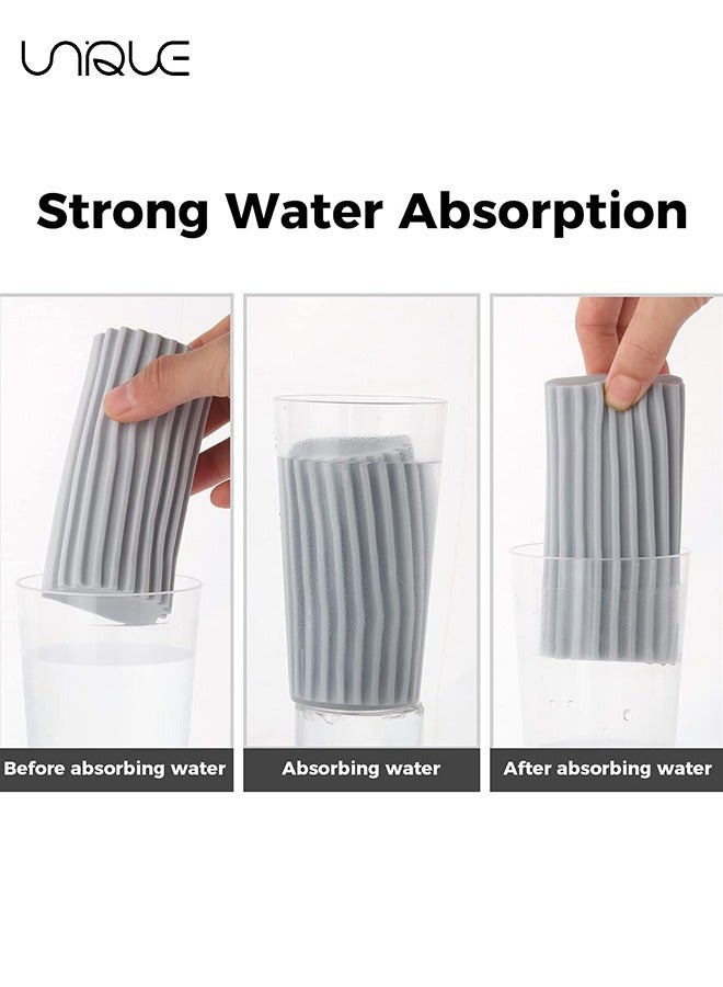 Unique Sponges Cleaning Brush, 4 Pcs Reusable Dusters for Cleaning Household Use,Reusable Damp Dusting Sponge Household Cleaning for Blinds, Glass, Baseboards,Radiators,Window Track Grooves(Multi Color)  - Image 4