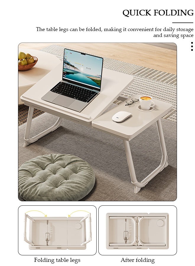 DUNISO Laptop Bed Tray Desk, Adjustable Folding Laptop Bed Table, Portable Standing Desks, Foldable Lap Tablet Desk with Cup Holder for Bed Couch Sofa Floor,Suitable for Indoor and Outdoor Use, Study, Reading, Dining - Image 4