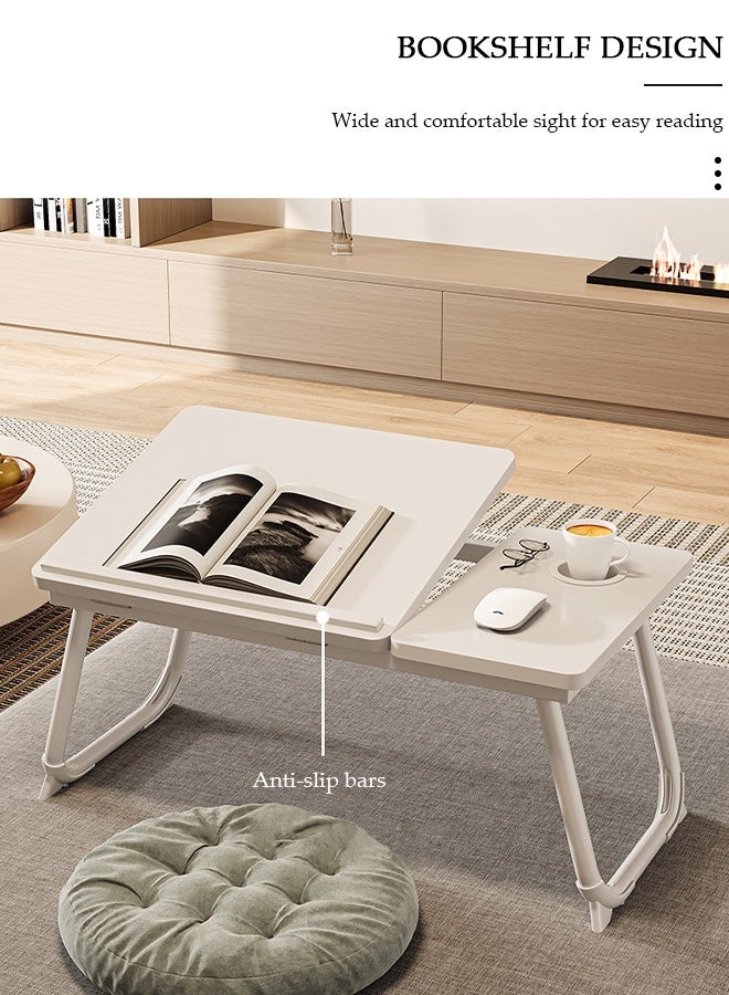 DUNISO Laptop Bed Tray Desk, Adjustable Folding Laptop Bed Table, Portable Standing Desks, Foldable Lap Tablet Desk with Cup Holder for Bed Couch Sofa Floor,Suitable for Indoor and Outdoor Use, Study, Reading, Dining - Image 5