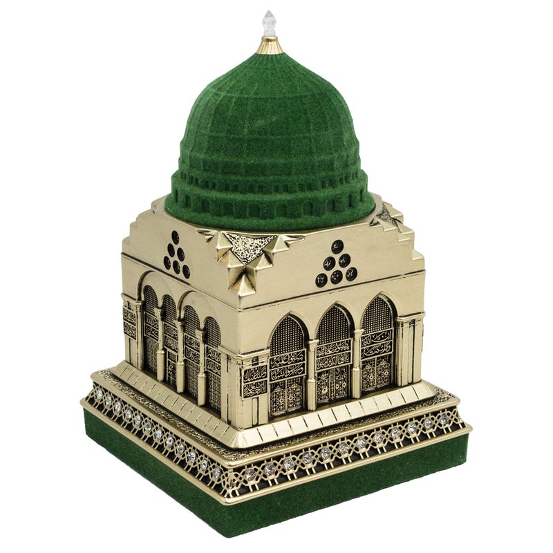 Modefa Islamic Turkish Table Decor Showpiece Gift Sculpture Figure  AlMasjid anNabawi Medine The Prophets Mosque Gold