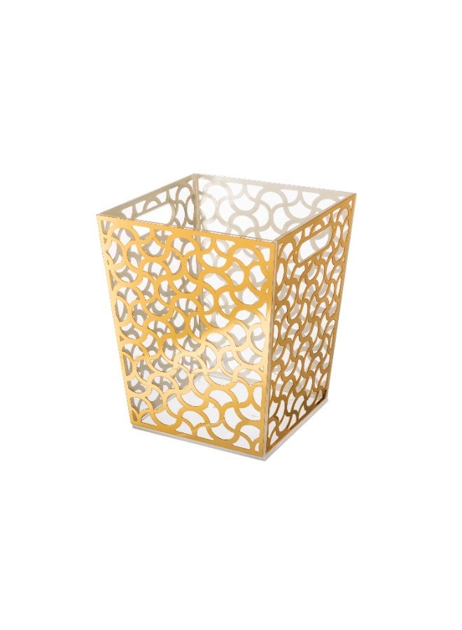 general Acrylic tissue box and wastebasket set with luxurious gold trim ✨ | Stylish modern design in practical sizes - Image 3