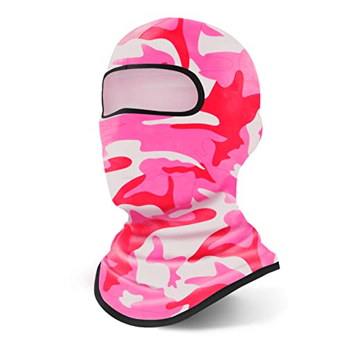YESLIFE Pink Camouflage Balaclava Ski Mask for Men and Women, Winter Face Mask, Shiesty for Skiing, Snowboarding & Motorcycle - Image 1