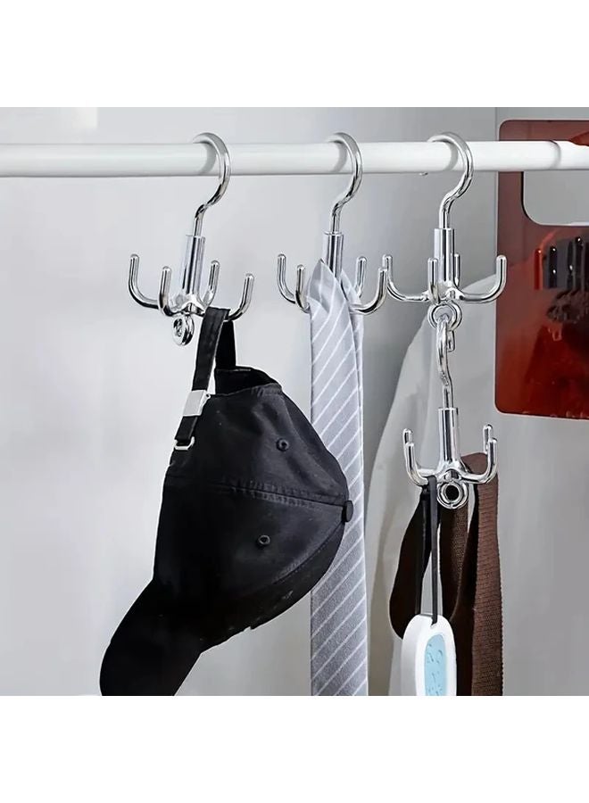 White Heavy Duty Rotating Hook 360 Swivel Hanging Organizer Easy Installation No Tools - Image 3