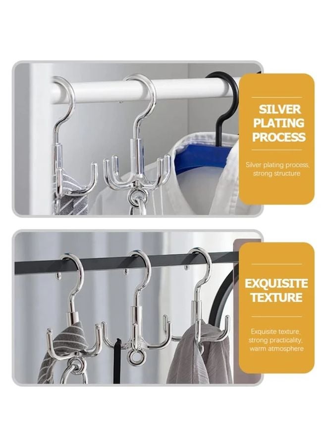 White Heavy Duty Rotating Hook 360 Swivel Hanging Organizer Easy Installation No Tools - Image 4