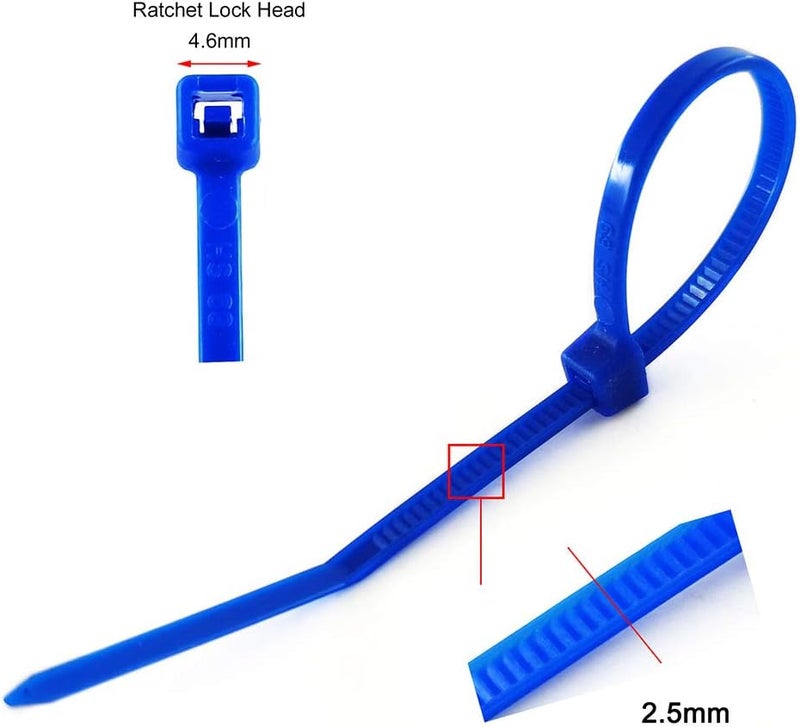 HS Small Colored Zip Ties 6 Inch 600pcs Multi-Color Zip Wire Tie for Deco Mesh Wreath Supplies,Colorful Plastic Ties Yellow, Black,White,Blue,Red,Green for Cord Management - Image 2