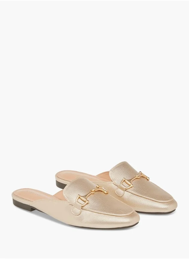 سيليست Women's Metal Accent Slip-On Mules