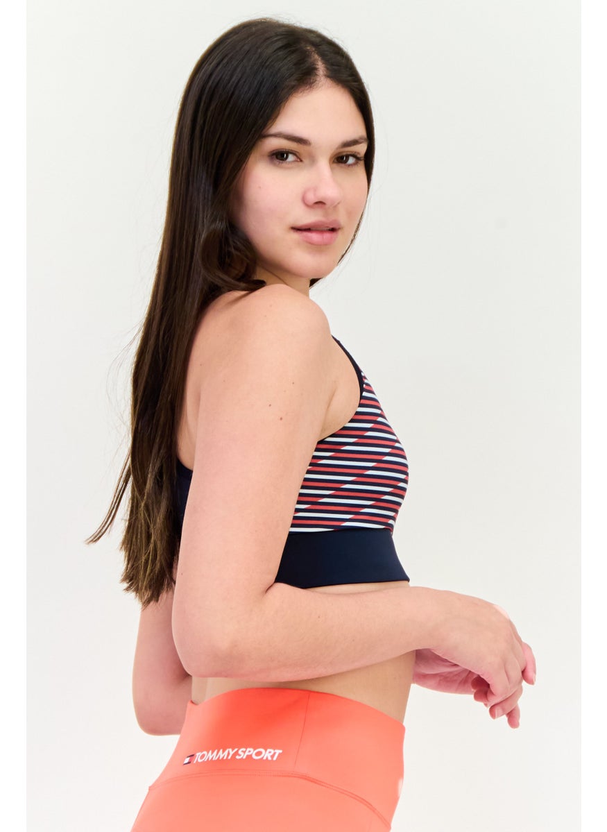 TOMMY SPORT Women Padded Brand Logo Sports Bra, Multicolor  - Image 2