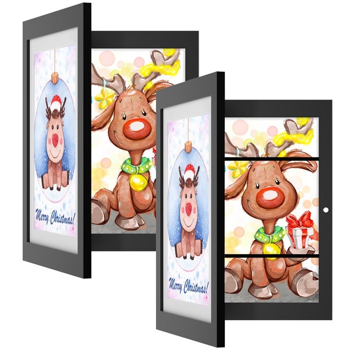 KIDS ART FRAMES ARTWORK PICTURE FRAMES CHANGEABLE WITH STAND FRONT OPENING PICTURE DISPLAY FRAMES HOLDS 100 PAPER PCS ARTWORK DISPLAY STORAGE FRAMES FOR CHILDREN DESK HOME AND OFFICE