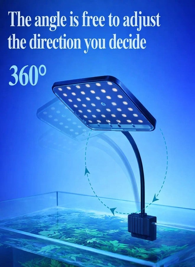 VAYINATO 10W Flat Nano S3 Full Spectrum Aquarium Light - Clip-On LED Light with 360° Flexible Head for Planted Nano Fish Tanks - Image 5