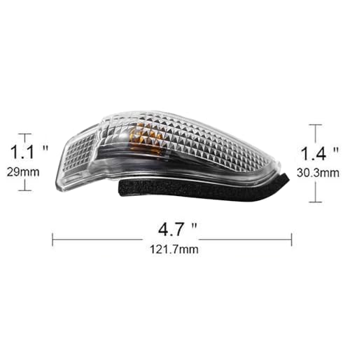 MASO Rear View Mirror Light Assembly Turn Signal Light Rearview 81730-52100 81740-52050 Flashing Light Amber Compatible with Toyota Camry,Corolla,Yaris(Left Side) - Image 4