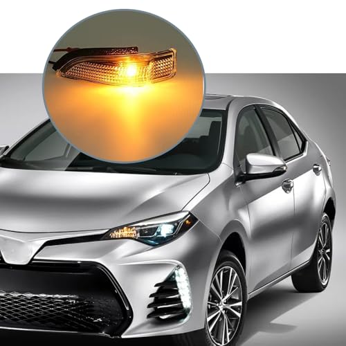 MASO Rear View Mirror Light Assembly Turn Signal Light Rearview 81730-52100 81740-52050 Flashing Light Amber Compatible with Toyota Camry,Corolla,Yaris(Left Side) - Image 2