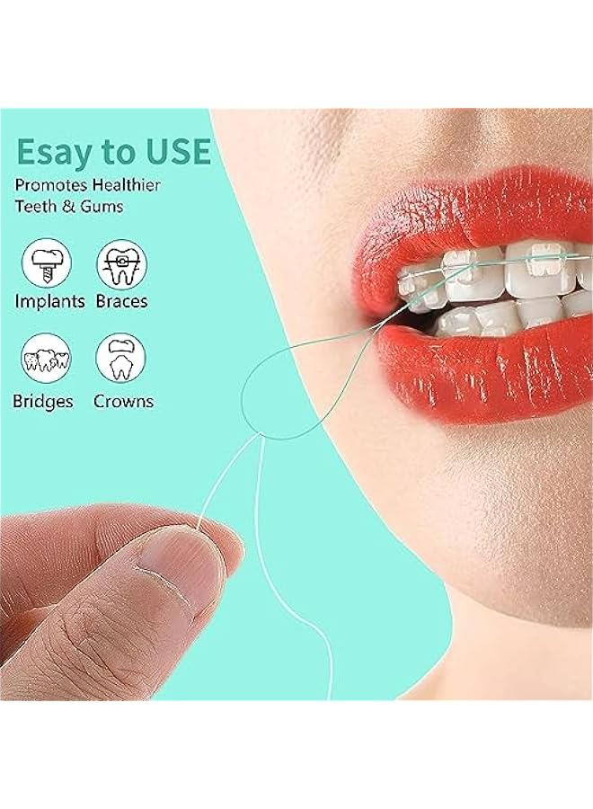 100-Pack Green Dental Floss Threaders for Braces, Bridges, and Implants - Effective Deep Cleaning Solution - Image 4