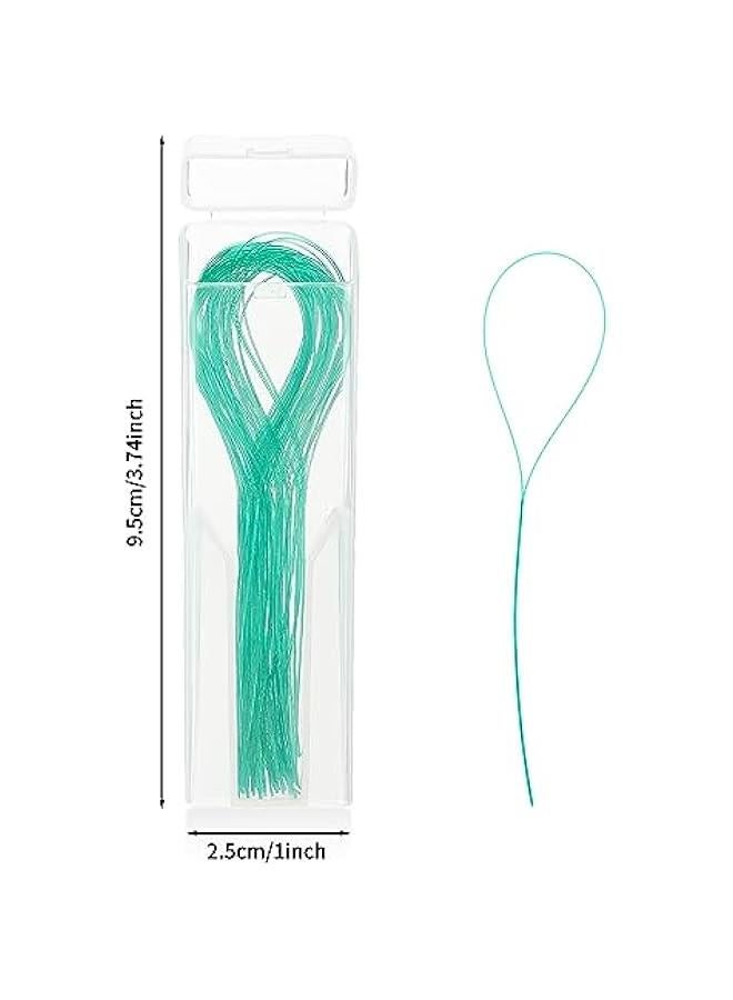 100-Pack Green Dental Floss Threaders for Braces, Bridges, and Implants - Effective Deep Cleaning Solution - Image 2