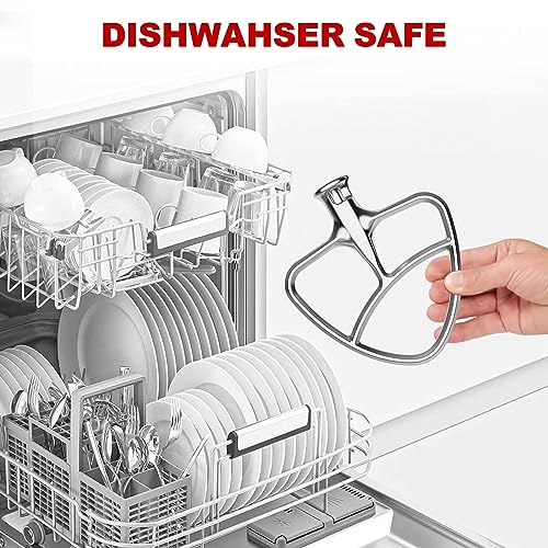 GVODE Stainless Steel Flat Beater for KitchenAid Mixer, Paddle Attachment for Tilt-Head Stand Mixer Fits 4.5-5 QT Mixing Bowl, Beater Replacement, Dishwasher Safe by GVODE - Image 5