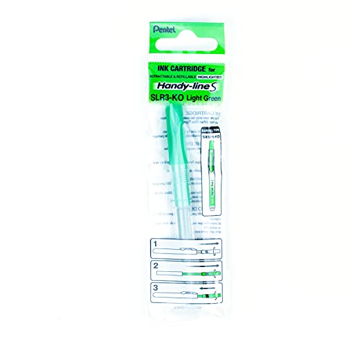 Pentel Refill For Handy-Line S Highlighter, Light Green Ink, Box of 12 (SLR3-K) - Image 1