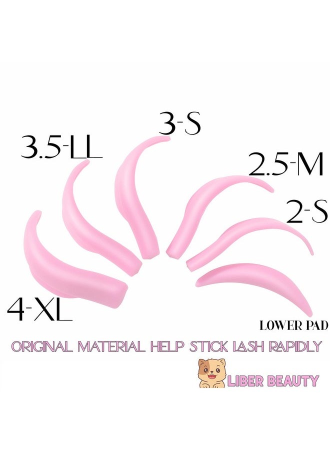 ICONSIAM - Lash lift Pad, Eyelash Perming Rod, Soft Lash Lamination Curler Shield Mega L Curl, 6 Size Lash Lifting Pads Fit All Eyes and Lashes, Lamination Roller Give Eyelashes Super Curl Never Pops Off Eyes -100 Applications Perming Guards Rods Roller (Mega L Pads-pink) - Image 1