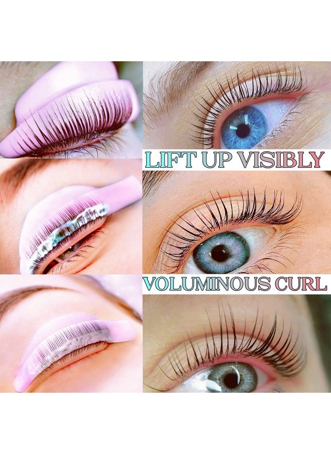 ICONSIAM - Lash lift Pad, Eyelash Perming Rod, Soft Lash Lamination Curler Shield Mega L Curl, 6 Size Lash Lifting Pads Fit All Eyes and Lashes, Lamination Roller Give Eyelashes Super Curl Never Pops Off Eyes -100 Applications Perming Guards Rods Roller (Mega L Pads-pink) - Image 1