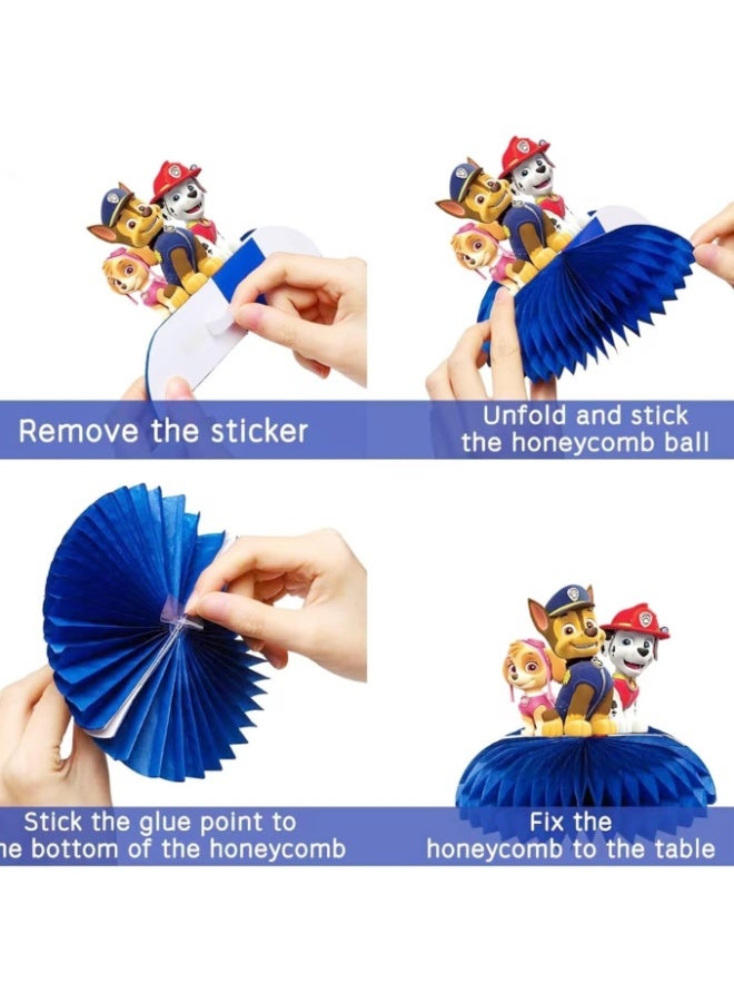 PAW PATROL Honeycomb Ornaments Birthday  Table Decorations Table Gatherings Honeycomb Tables - Image 4