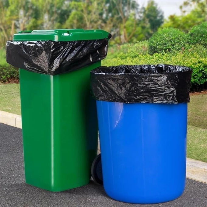 120 Micron 30X37 Inch Garbage Bags Pack Of 10 Extra Large Size Plastic Dustbin Bags Trash Bags For Kitchen Office Warehouse Restaurant And 5 Star Hotel Black Jumbo Trash Bags
