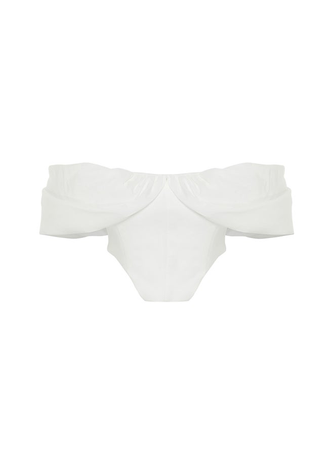 trendyol - Ecru Carmen Collar Underwire Bustier TPRSS23BS00121 - Image 1