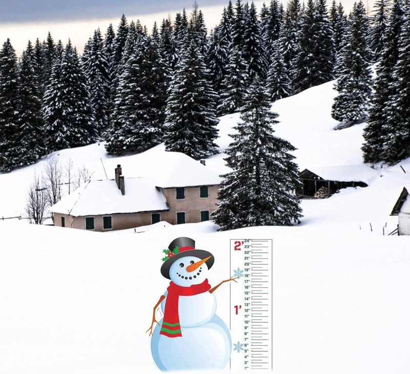 comfrt Snowflake Snow Gauge Outdoor, Snowflake Snow Gauge Measuring Gauge, Metal Snow Gauge Yard Stake for Yard, Christmas Rain Gauge Outdoor Decoration (Beige) - Image 5