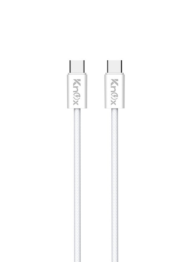 Knox Powering Generations 65W USB C to USB C PD Fast Charging Cable Nylon Braided Cord Type C for iPhone 15 Pro 15 Plus 15 Pro Max iPad Air Pro mini MacBook Pro Air Samsung S24 S23 S22 Ultra Huawei P60 P50 P40 - Image 3
