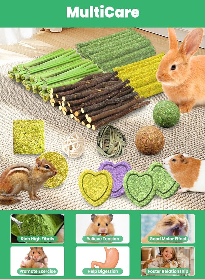 Tyotrbs 71Pcs Rabbit Chew Treat Toys for Teeth Health, Natural Bunny Enrichment Toys for Boredom & Stress Relief, Keep Busy Toys for Guinea Pig Chinchilla Hamster Rat Gerbil Degu Indoor Outdoor (71Pcs) - Image 4