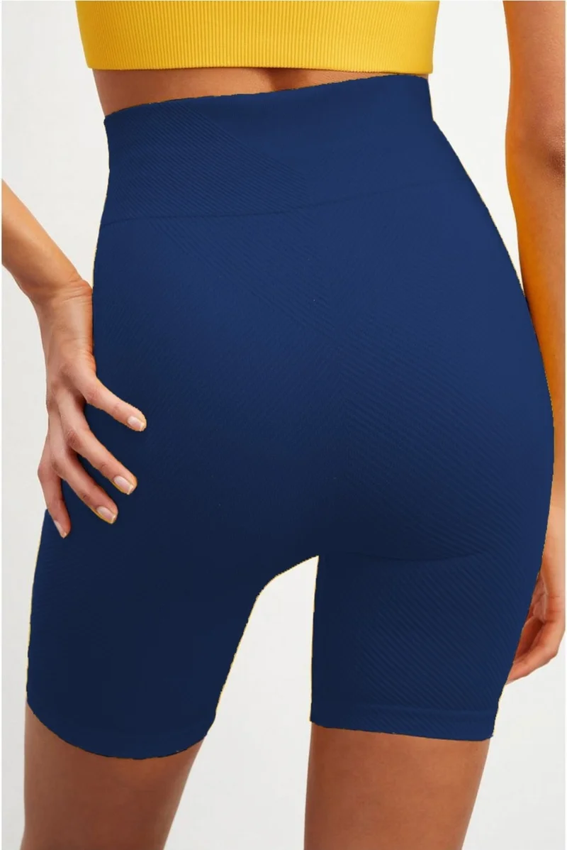 ميستريك Mystirik Knitted Seamless Shorts High Waist Loose Biker Shorts