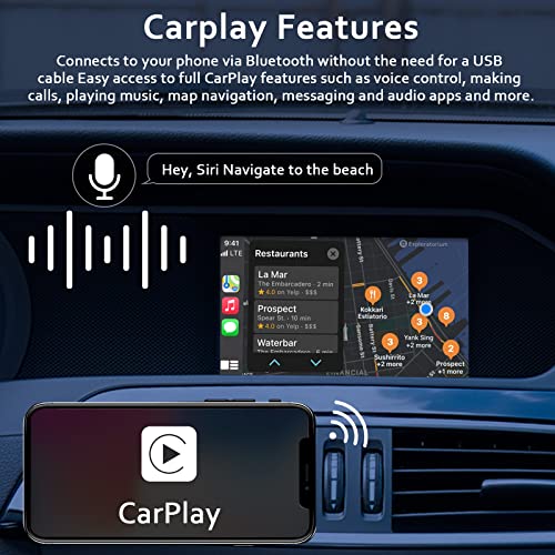 CARabc Wireless Carplay Fit for Apple Carplay&Android Auto, Fit for Mercedes Benz A/B/C/E/CLA/GLA/GLK/ML/SLD with NTG4.5 System - Bluetooth, Mirror Link, Siri Voice, USB, DVR and Camera Input Etc - Image 5