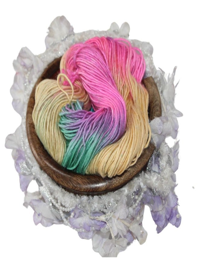 Knitsilk Recycled and Hand-Dyed Silk Roving Yarn (50 gm-112 Yards). (Agra) - Image 3