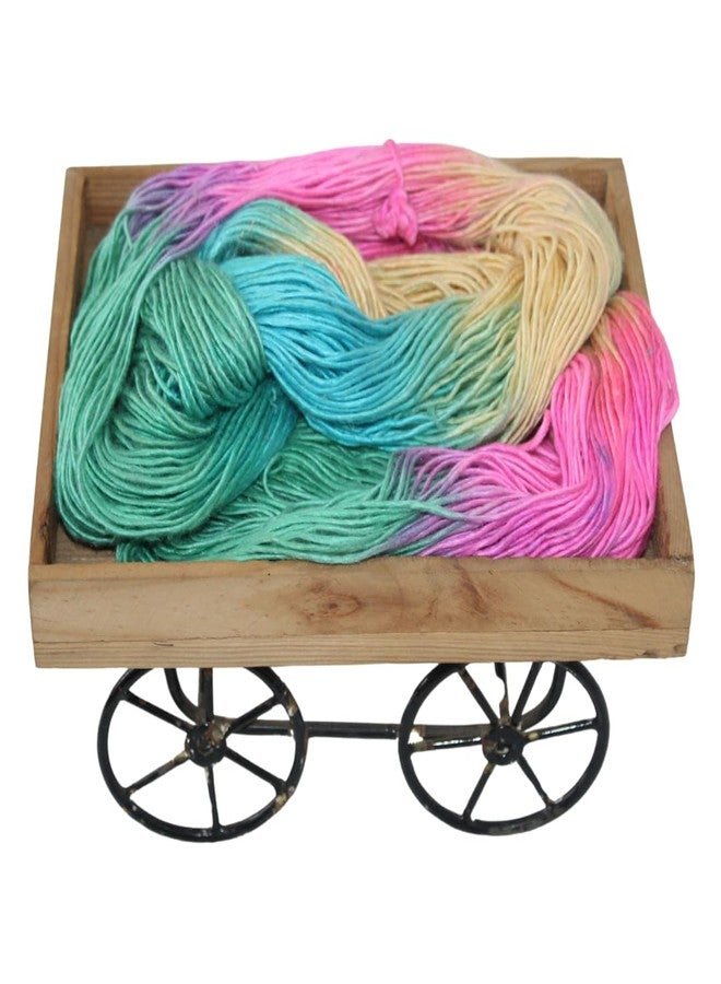 Knitsilk Recycled and Hand-Dyed Silk Roving Yarn (50 gm-112 Yards). (Agra) - Image 4