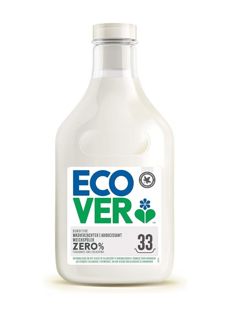Ecover Zero Sensitive Fabric Softener 1L Fragrance Free Hypoallergenic Plant Based Biodegradable Laundry Care for Sensitive Skin Baby Safe Eco Friendly Clothes Softener - Image 1