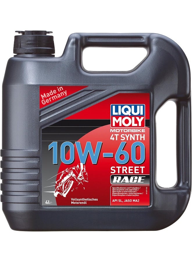 LIQUI MOLY Liqui Moly 10W-60 Motorbike 4T Synthetic Street Race Engine Oil 4 Liter - Image 1