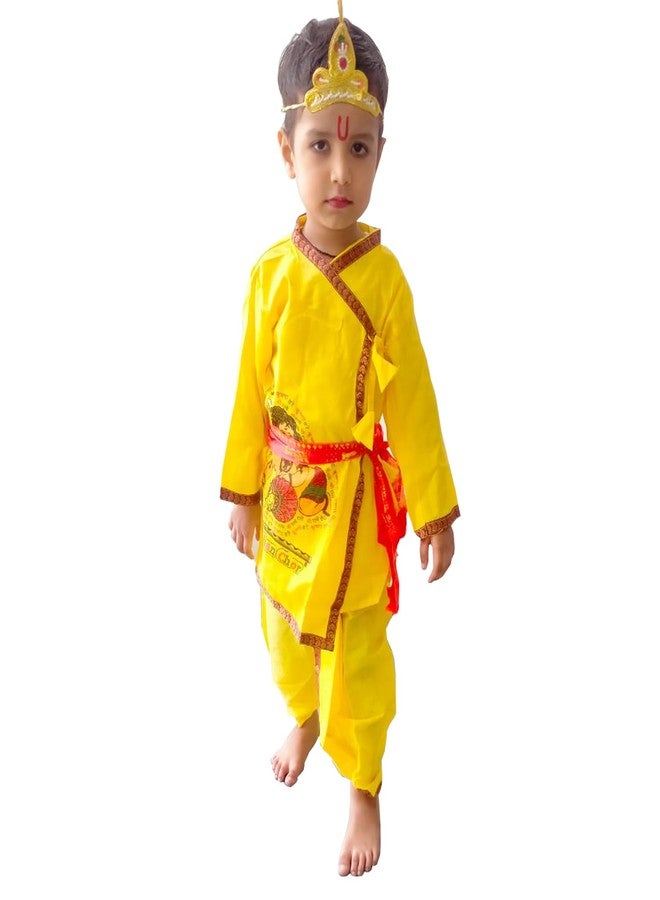 ME & YOU | Krishna Costume for Kids| Baby Krishna Dress for Janmashtami| Kanha Dress| Lord Krishna Costume for Kids | dhoti kurta set (1 Year Baby) - Image 1
