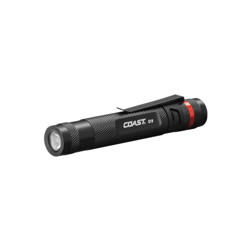 Coast G19 54 Lumen Inspection Beam LED Penlight with Adjustable Pocket Clip and Consistent Edge-To-Edge Brightness, Black - Image 1