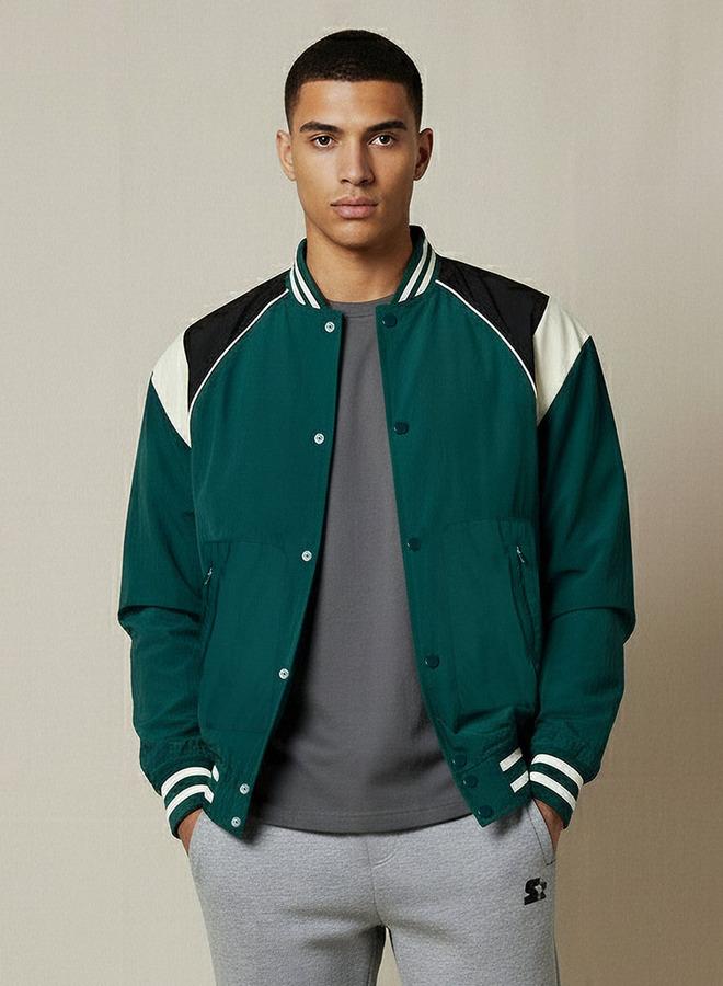 ستارتر جاكيت رجالي ملون بياقة مستقيمة - Image 1