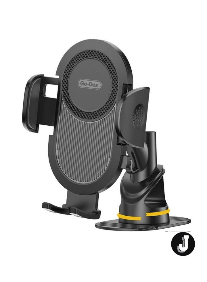 JAJEEK Rotatable Suction Cup Car Phone Holder – Adjustable Dashboard & Windshield Mount for iPhone & Android - Image 1