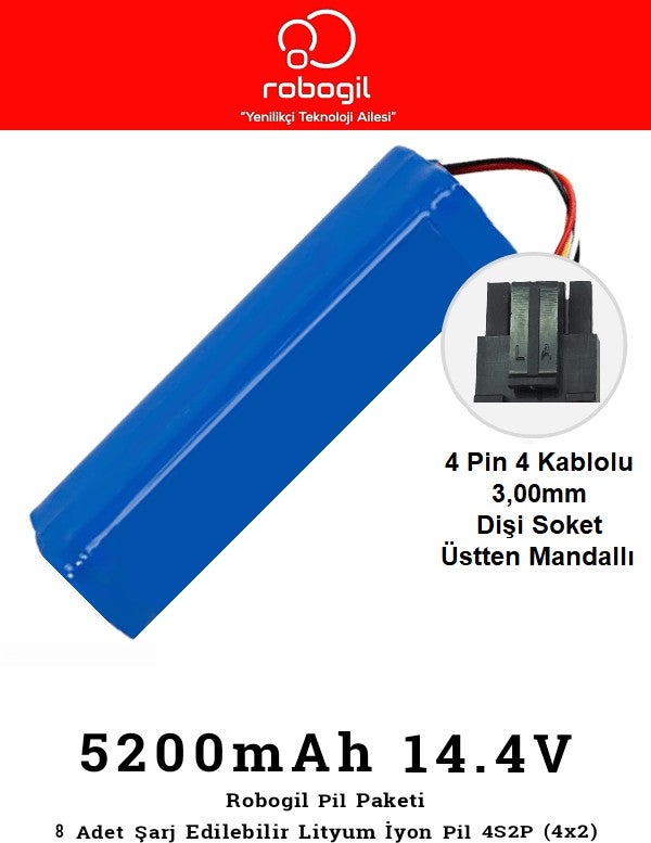 Robogil Xiaomi Vacuum Mop 2 Pro+ STYTJ02ZHM Compatible Robot Vacuum Cleaner Battery 5200mah Lithium Ion Battery and Battery Pack  - Image 1