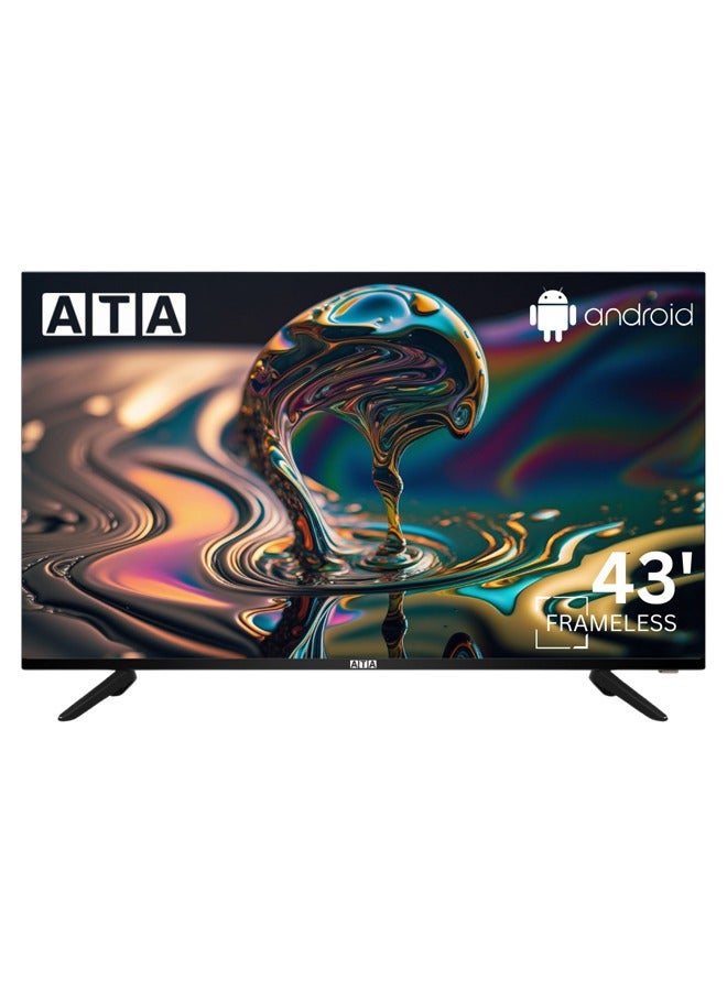 ATA Smart Android FHD TV Screen 43 inch Frameless - ATA43FLS