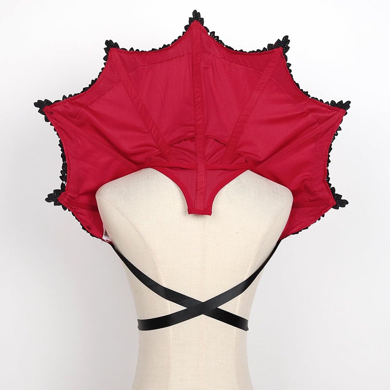 L'VOW Velvet Victorian Collar Women Standing Vampire Collar Gothic Neck Collar Halloween Red Heart Queen Cosplay - Image 5