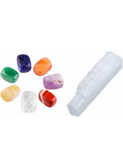 rockcloud Rockcloud Healing Crystal Kit,7 Chakra Stones & Selenite Stick Set 