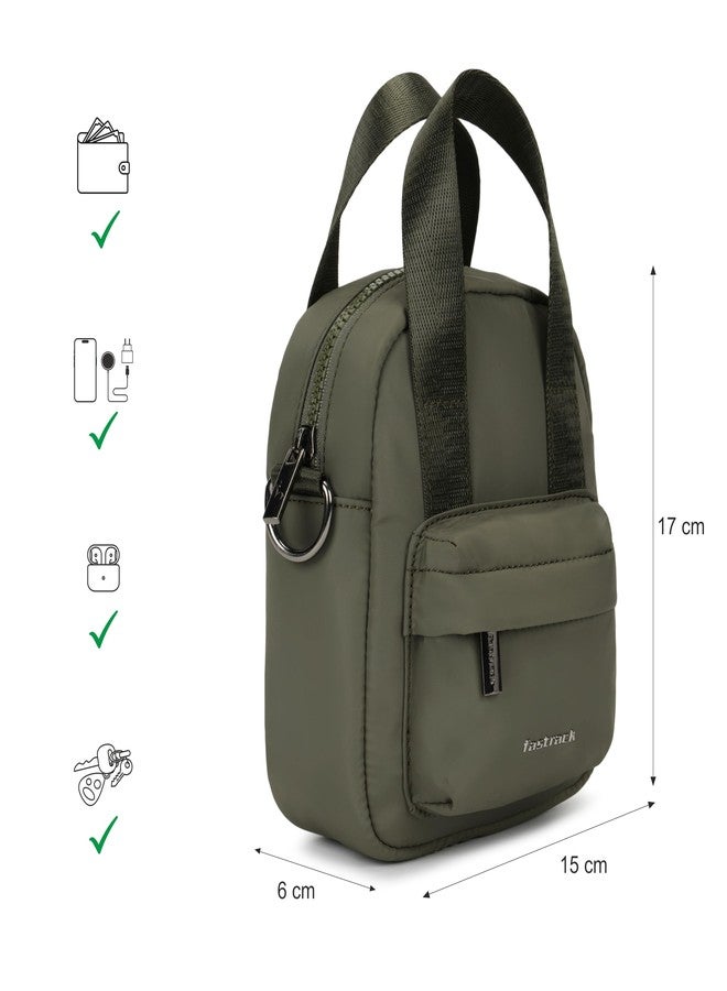 Fastrack CarryOn Mini Sling | Nylon Women’s Sling Bag | Dual Carry Options with Webbing Handles | Quick-Access Pockets & Zipper Closure - Image 4