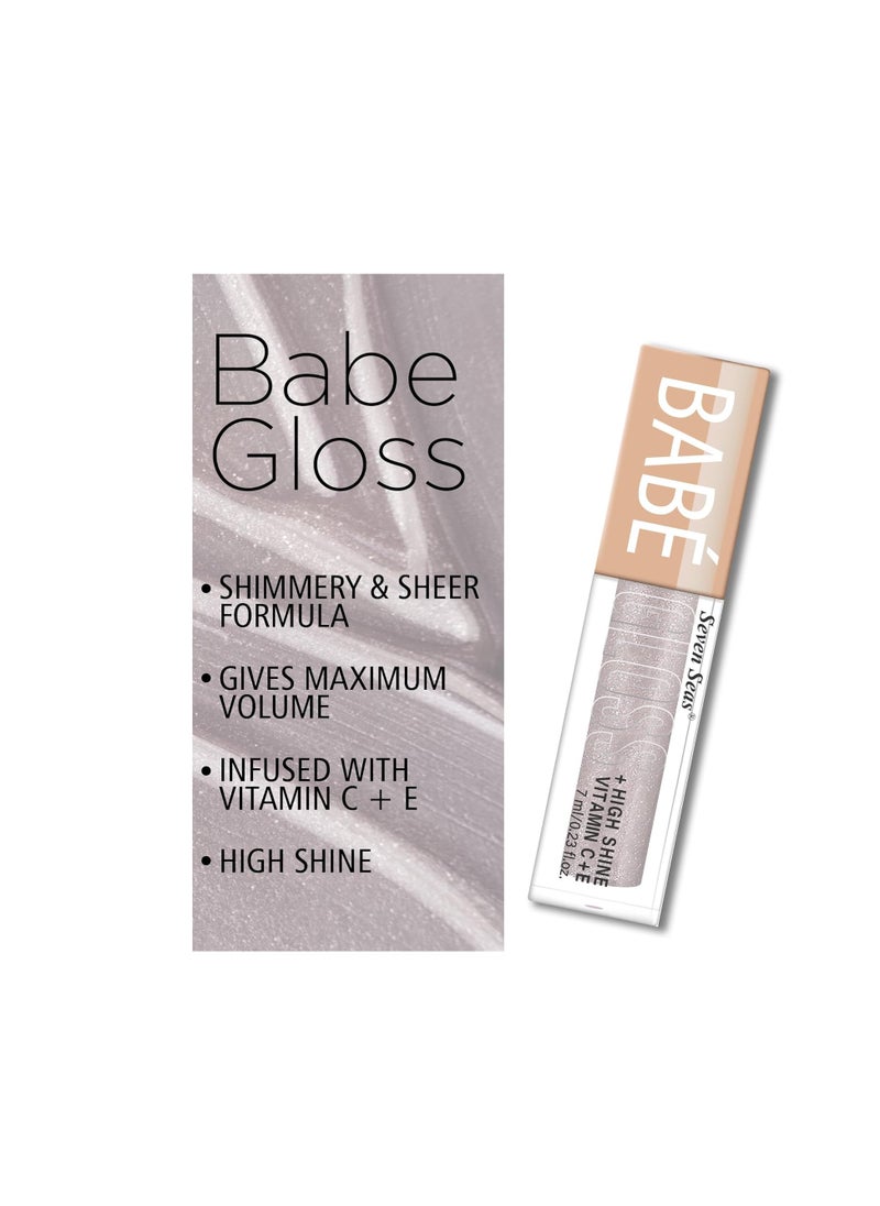 Seven Seas Seven Seas Babe Glittery Lip Gloss With High Shine Lip Color For Glossy Look  Lightweight Non Sticky Lip shiner For Moisturizing Lips Silver 7ML  - Image 4