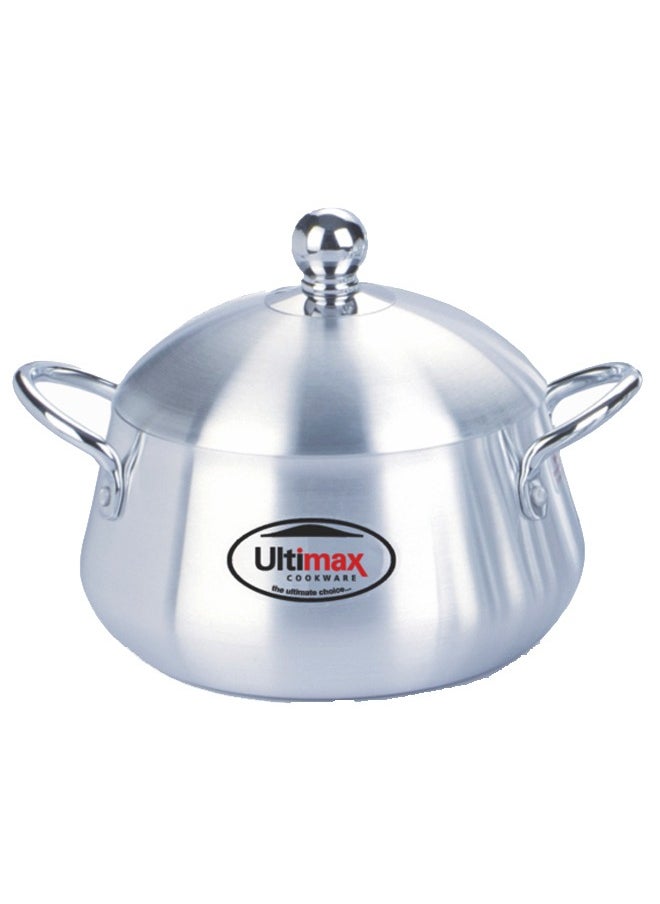 ULTIMAX Ultimax Metal Finish Belly Pots 5 Pcs Cookware Set 1x5 With Durable Handles And Heavy Lids, Dishwasher & Ovensafe, Even Heat Distribution, Durable & Elegant Design, Suitable on Most Stoves, 16-24 cm  - Image 2