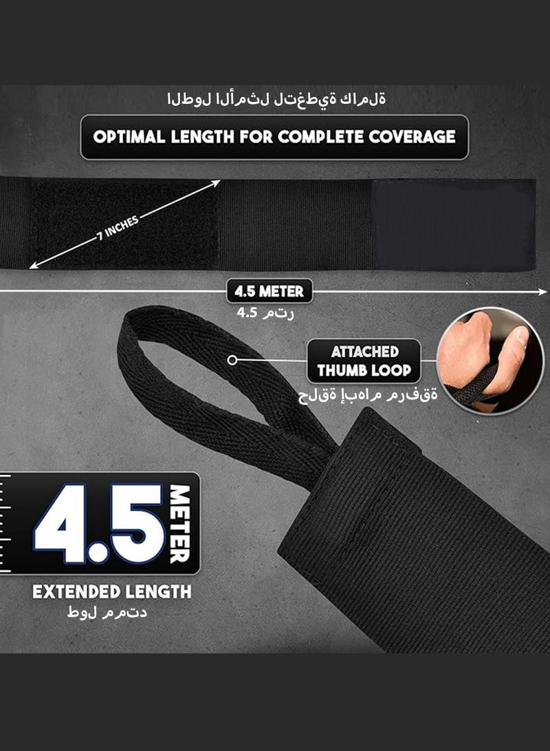 ديبتر أغطية اليدين الرياضية للملاكمة الرياضية 2 قطعة 5 متر، ضمادات الملاكمة التدريبية، ضمادات الملاكمة للرجال والنساء، ضمادات ملاكمة اليد للرجال والنساء، ضمادة تدريب الملاكمة للرجال والنساء - Image 4