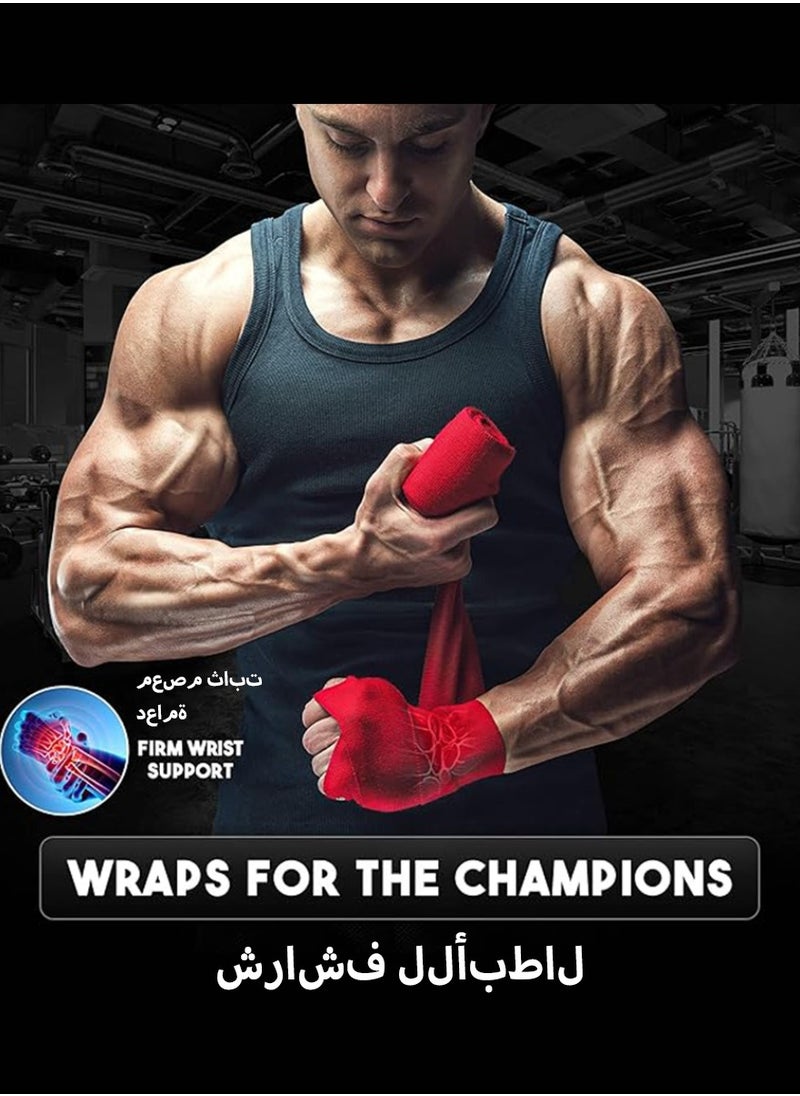 2-Piece Sports Boxing Hand Wraps, Training Boxing Bandages , Boxing Hand Wraps for Men & Women, Stretch Protection Support Accessories for Wrist Knuckles for Muay Thai, MMA, Kickboxing, Fighting sandbagging Training Bandage for Men and Women - pzsku/ZA092C5D285C7DE986E16Z/45/_/1730275310/f378f4ac-fc23-4929-a965-9dc9289cad75