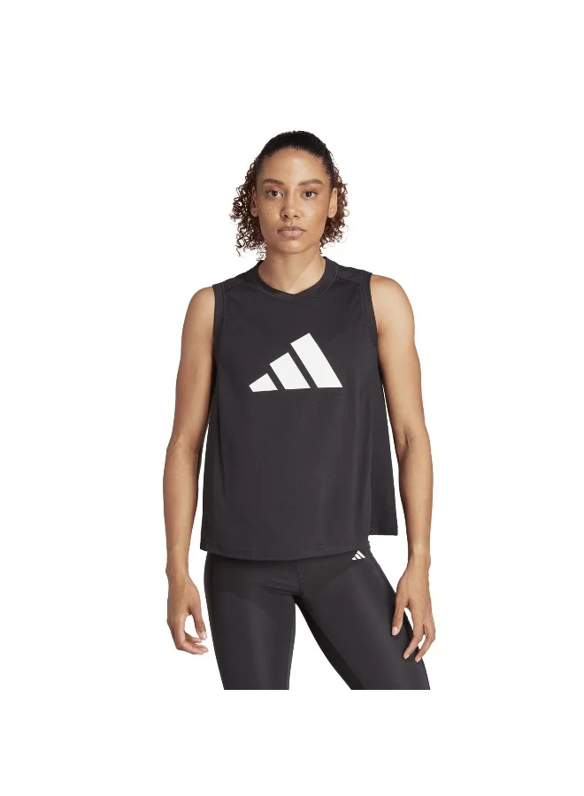 adidas We Logo Tk Black Training Tops For Women XS
