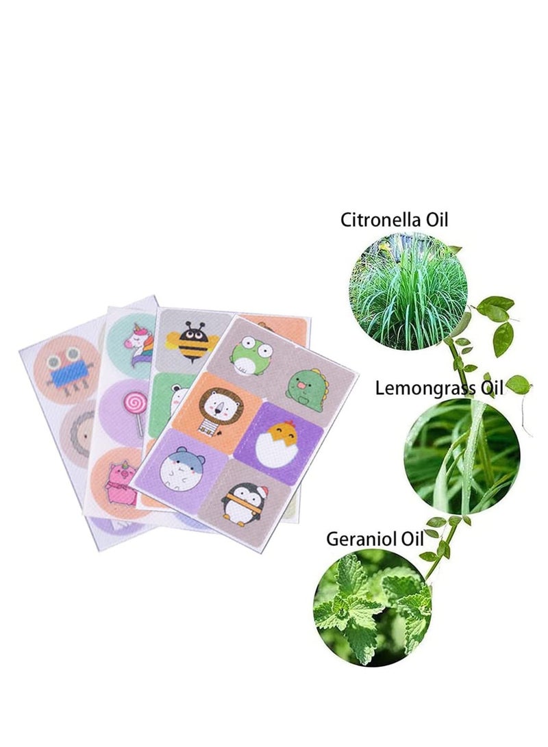 KASTWAVE Mosquito Repellent Sticker Anti Mosquito Patches for Children Adults Outdoor indoor Cartoon 4 Packs Mosquito Repellent Stickers Up to 24 Hour of Protection (144 Stickers) - Image 2